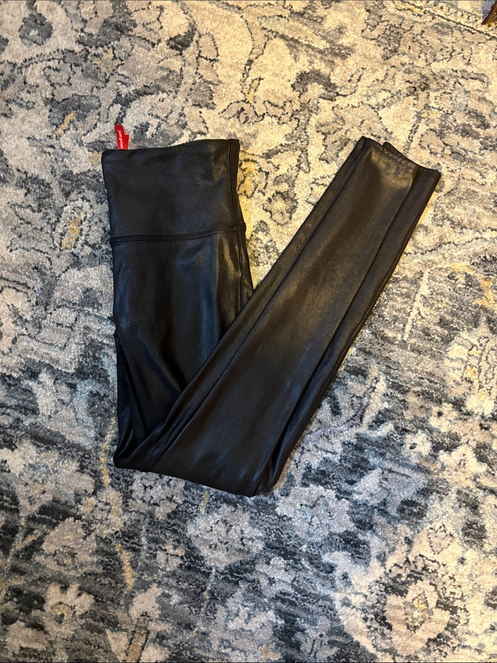 SPANX Black Faux Leather Leggings